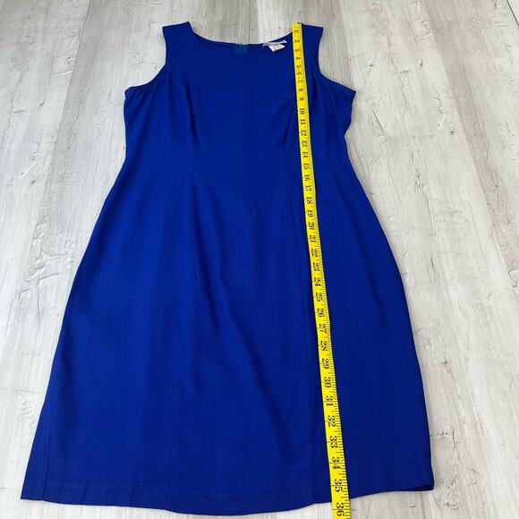Vintage Y2K Sleeveless Crew Neck Knee Length Sheath Dress Size 6P Petite - Picture 13 of 14